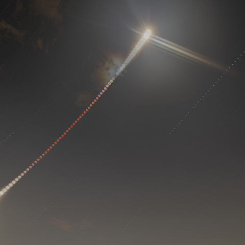 2022年の皆既月食 比較明合成