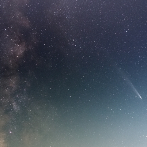 2024/10/21 柴金山・アトラス彗星と銀河