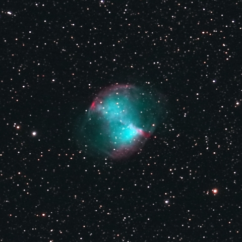 M27 亜鈴状星雲 （ピクセル等倍）