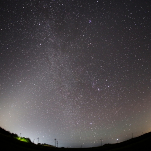 冬の星座と黄道光