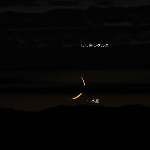 水星食後の西空