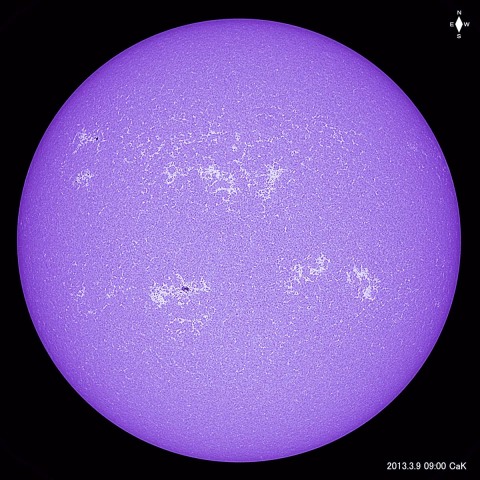カルシウムＫ線での太陽表面