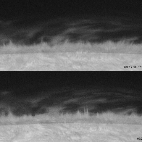 スピキュールの変化（３分３０秒後）