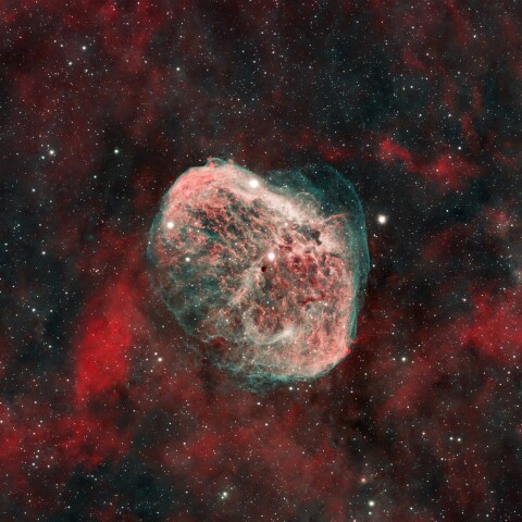三日月星雲　NGC6888　（HOO合成）