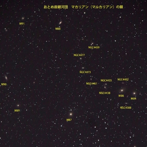 おとめ座銀河団　マルカリアンの鎖