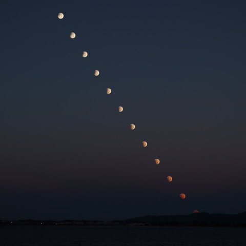 2023年10月29日　部分月食全経過