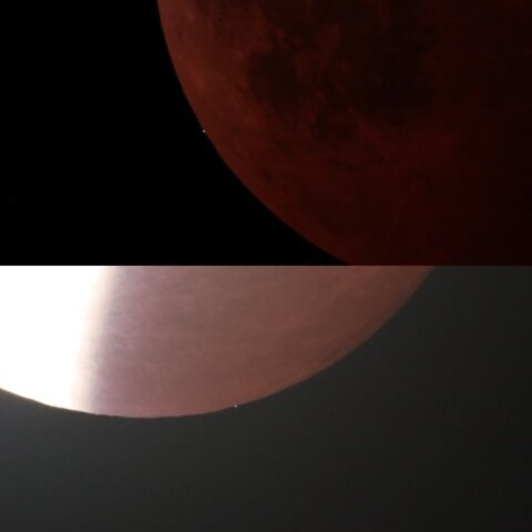 皆既月食と天王星の潜入と出現