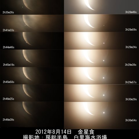 金星食　潜入及び出現の経過