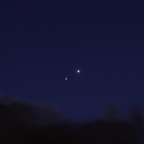 金星と木星のランデブー