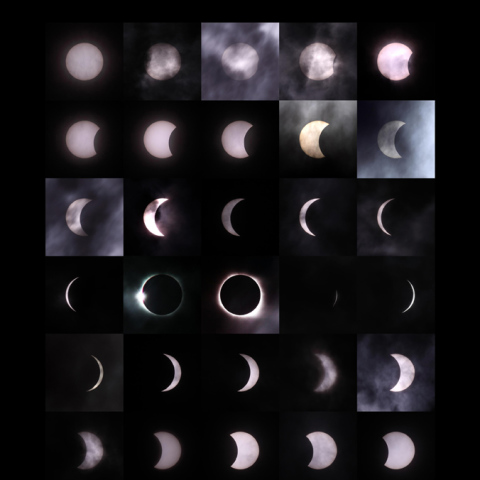 皆既日食　中国武漢