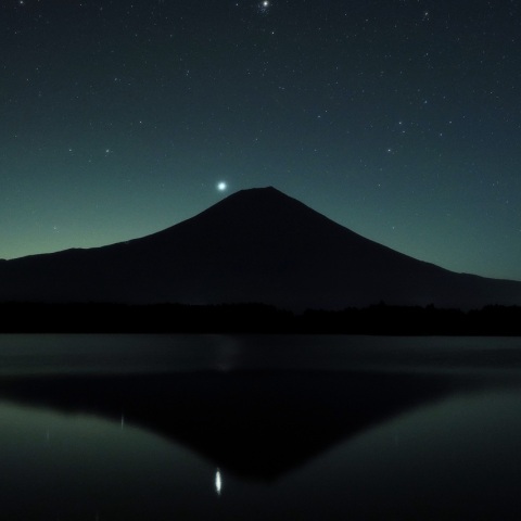 10/11未明 富士山と木星