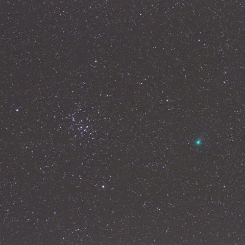 １１／６未明　ラブジョイ彗星（Ｃ／２０１３ Ｒ１）とＭ４４プレセペ星団
