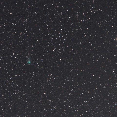 １／２８未明　リニア彗星（C/2012 X1）と散開星団ＩＣ４６６５