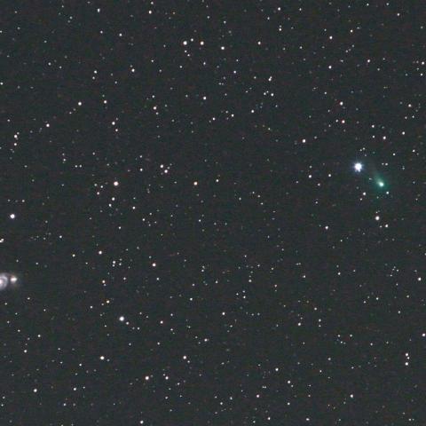 ５／２未明　Ｍ５１とパンスターズ彗星（C/2012 K1）