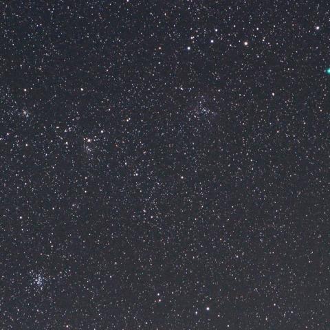 ７／２６未明　ジャック彗星（C/2014 E2）ぎょしゃ座通過中