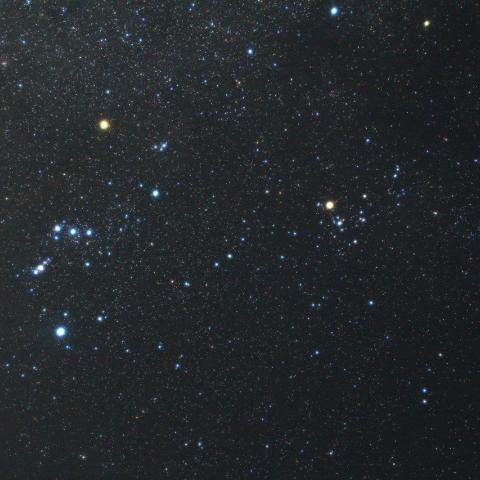 １１／２７　オリオン座とヒアデス・プレアデス星団