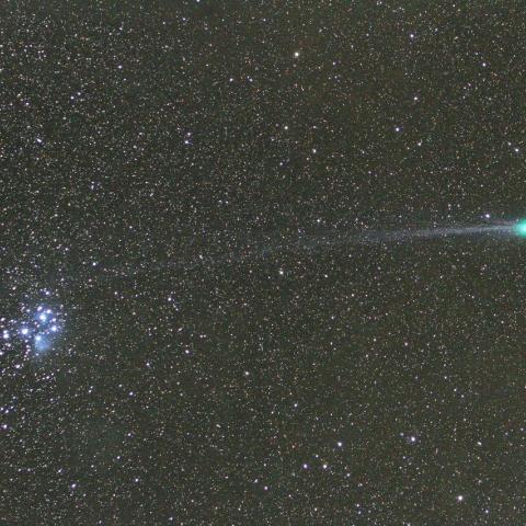 1/20　スバルを後にするラブジョイ彗星（C/2014 Q2）