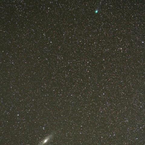 2/9　ラブジョイ彗星（C/2014 Q2）とＭ３１アンドロメダ銀河の共演