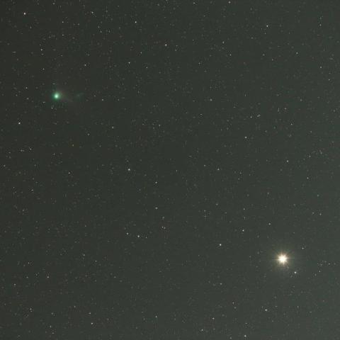 1/4未明　アルクトゥールスから離れつつあるカタリナ彗星（C/2013 US10）