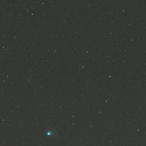 1/7未明　カタリナ彗星（C/2013 US10）と明るい球状星団Ｍ３