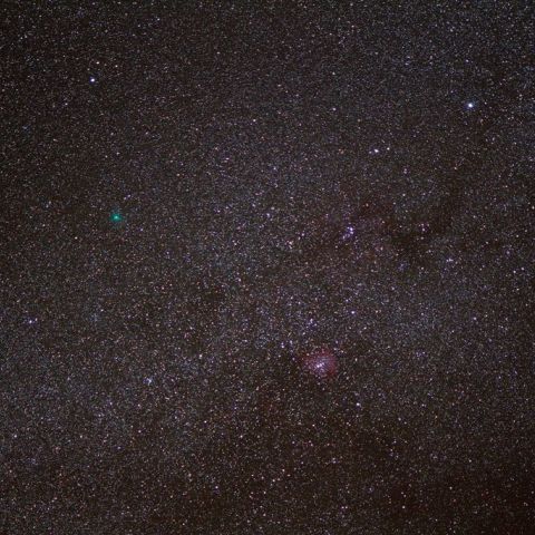 11月6日未明のハートレー彗星（103P） 冬の大三角の内側に到達です