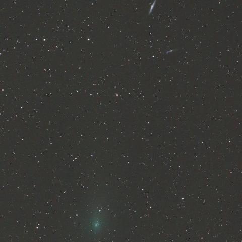 2/18　本田・ムルコス・パイドュシャーコヴァー彗星（45P）とNGC4631・4656