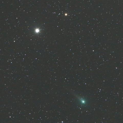 5/28 ジョンソン彗星（C/2015 V2）とプルケリマ（うしかい座ε星）