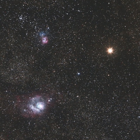 3/17未明 M8・M20に接近する火星