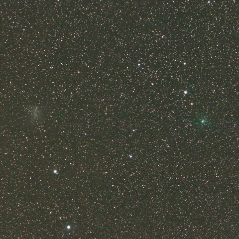 5/15未明 パンスターズ彗星（C/2016 M1）とNGC6822（バーナードの銀河）