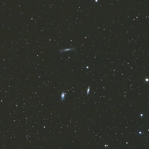 1/14未明 しし座の三つ子銀河（M65, M66, NGC3628）