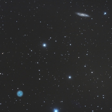 ふくろう星雲とM108銀河