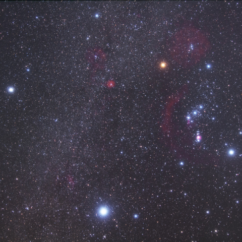 オリオン座と冬の大三角