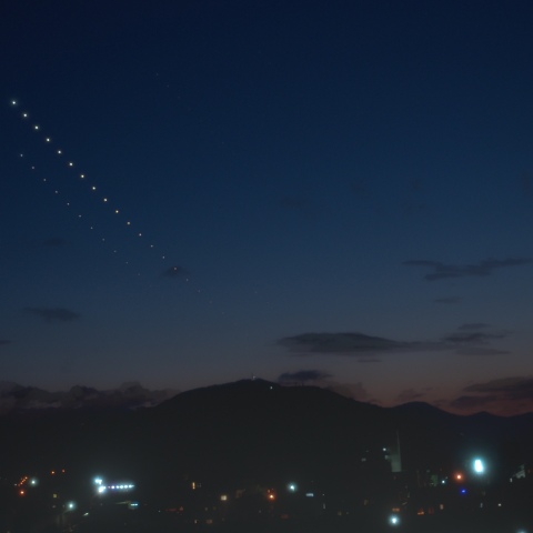 金星と木星の見かけ上の接近