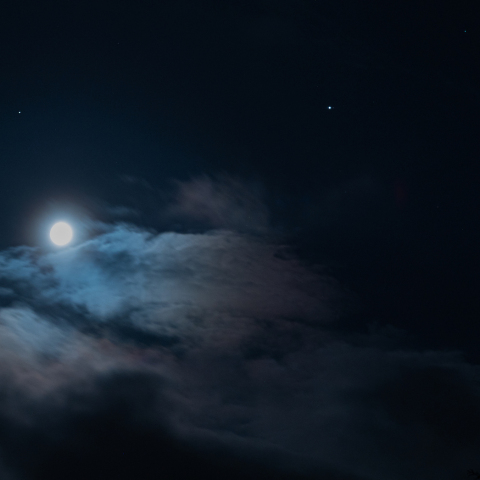 お月様と外惑星達のランデブー