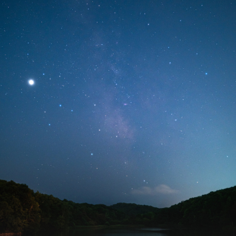 新月の日の天の川