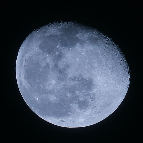 寒い冬のお月様