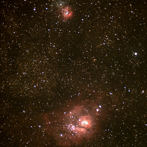 干潟星雲と三裂星雲