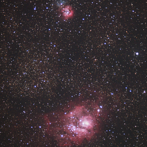 干潟星雲と三裂星雲