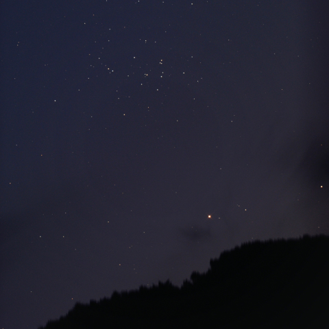 昇る火星とプレセペ