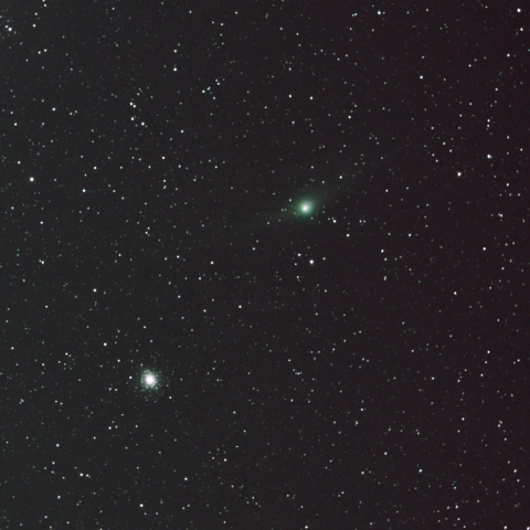 M92をかすめるギャラッド彗星