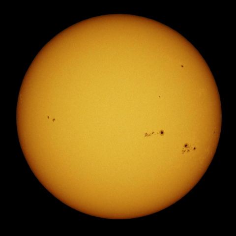 12月21日の太陽面（可視光）