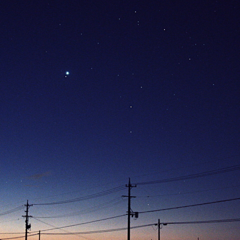 明け方の金星と土星の接近