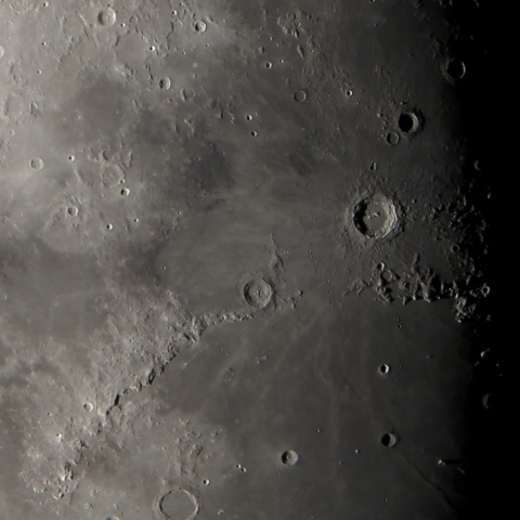 コペルニクス、アペニン山脈付近