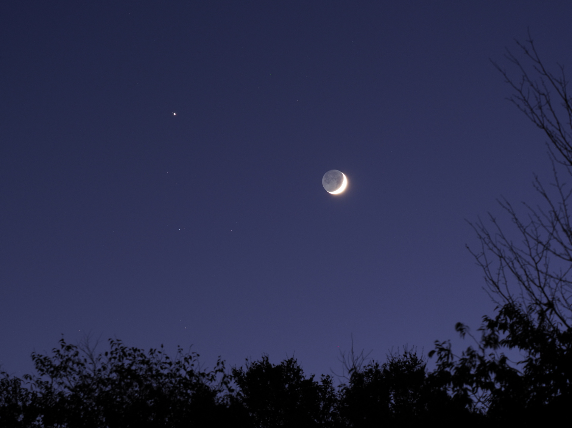 夕方の月と木星 By Morimoto 天体写真ギャラリー