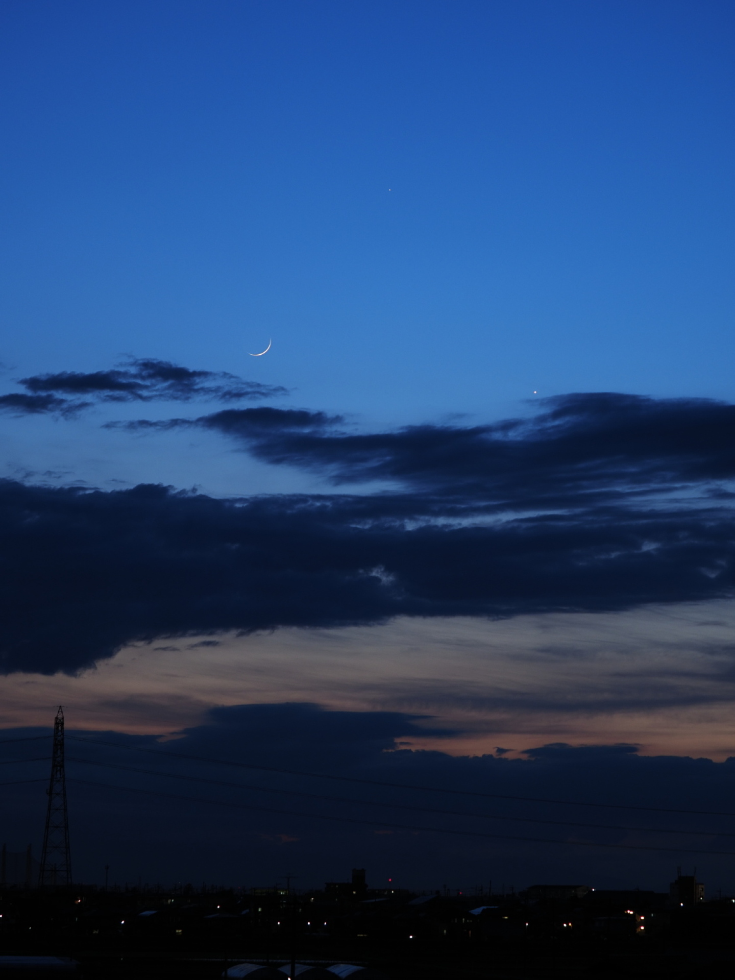 夕方の空に細い月と水星 金星 By Morimoto 天体写真ギャラリー