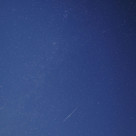 月光下のふたご座流星群