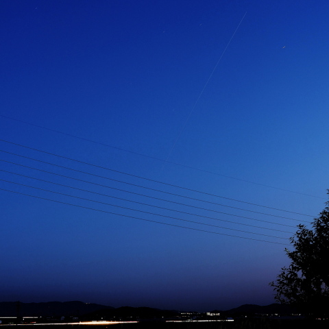 中国宇宙ステーション天宮の光跡
