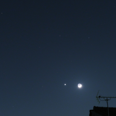 月と金星の接近