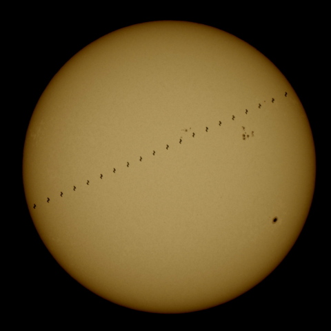 ISSの太陽面通過