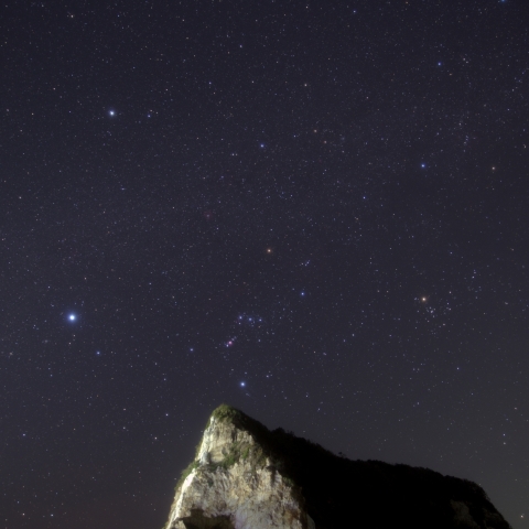白崎山と冬の大三角